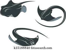 Stingray fish mascots Stingray fish mascots