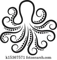 Stylized octopus. Stylized octopus.