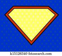 Super hero shield in pop art style Super hero shield in pop art style