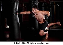Superman punch at the gym Superman punch at the gym