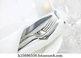 Table setting for fine dining Table setting for fine dining