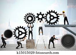 Teamwork of businesspeople Teamwork of businesspeople