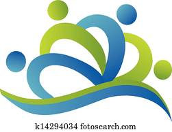 Teamwork people business logo