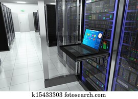 terminal, in, serverraum