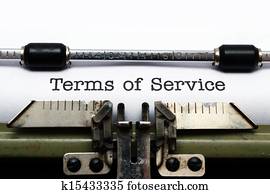 Terms of service Terms of service