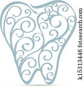 tooth ornamental design tooth ornamental design