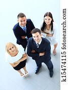 Top view of business people