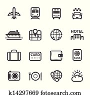 Travel and Vacation Icons 