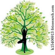 Tree yoga pose Tree yoga pose
