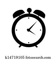 uhr, alarm, symbol, vektor, abbildung uhr, alarm, symbol, vektor, abbildung