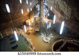 Underground cham in Turda Salt Mine