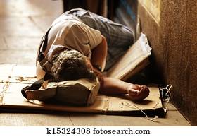 Unrecognizable Homeless Sleeping Unrecognizable Homeless Sleeping