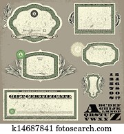 Vector Distressed Money Frame Set