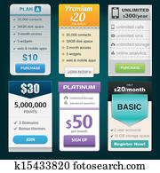 Vector Pricing Tables for Web Vector Pricing Tables for Web