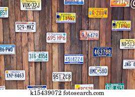 Vehicle registration on old wood