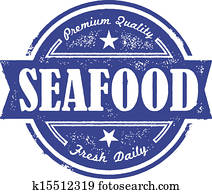 Vintage Fresh Seafood Label Vintage Fresh Seafood Label