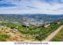 vista panoramic, sobre, rio, douro vista panoramic, sobre, rio, douro