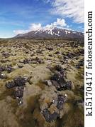 Volcano in West Iceland with lava field - Snaefellsjokull
