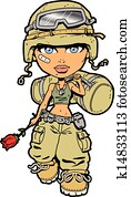 weiblich, soldat weiblich, soldat