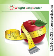 Weight loss background with apple Weight loss background with apple