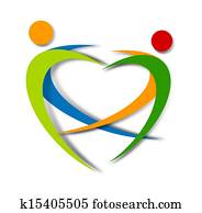 wellness, abstratos, logotipo, desenho