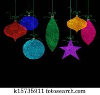 Whimsical Hanging Christmas Ornaments Whimsical Hanging Christmas Ornaments