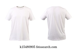 White t-shirt. Front and back.