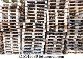 Wooden pallet on stock