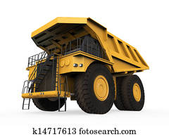 Yellow Mining Truck Isolated Yellow Mining Truck Isolated