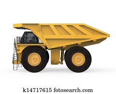 Yellow Mining Truck Isolated Yellow Mining Truck Isolated