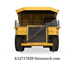 Yellow Mining Truck Isolated Yellow Mining Truck Isolated