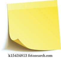 Yellow stick note Yellow stick note