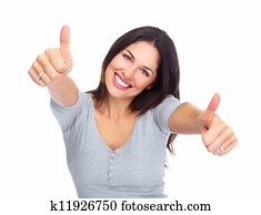 Young happy woman portrait.