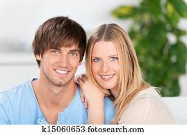 young smiling couple in love young smiling couple in love