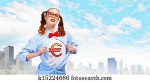 Young  super hero woman