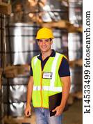 young warehouse worker