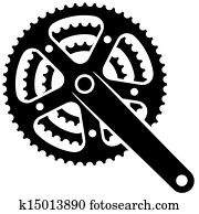 וקטור, אופניים, כוגווהיל, שן, crankset, סמל