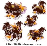 טרופי, עצב, element., הוואי