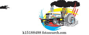 טרקטור, למשוך, וקטור