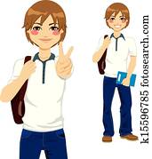 יפה, סטודנט, נער