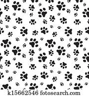 כלב, טלפים, seamless, תבנית