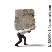 מדגיש, של, a, איש עסקים