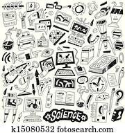 מדע, -, doodles