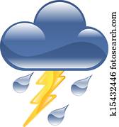 מזג אויר, איקון, כליפארט, ברק, thun