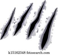 מפלצת, ציפורן, גרד, חור