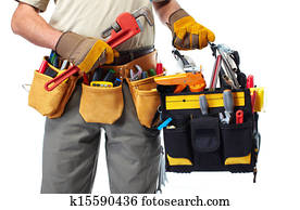 מתקן כל דבר, עם, a, עבד, belt.