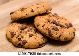 עוגיות של שבב של השוקולד