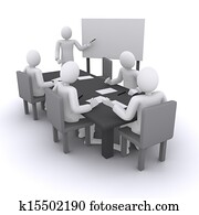 עסק, meeting,, איש, ש, מראה, הצגה