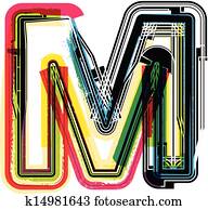 צבעוני, גראנג, מכתב *m*