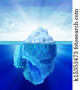 קרחון, בודד, ב, ה, sea.